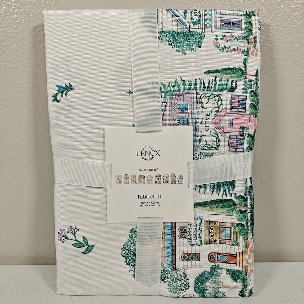 Lenox Spice Village Rectangular Tablecloth 60" x 120" in New With Tags Polyester